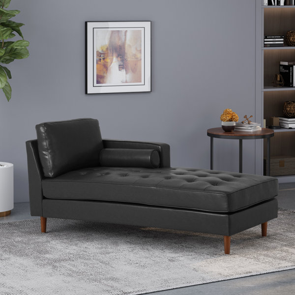 Oliver Purtell Faux Leather Chaise Lounge & Reviews Wayfair